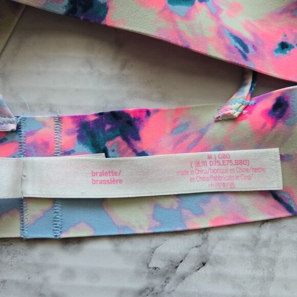 Victoria's Secret Pink Strappy Tie-Dyed Sports Bralette Sz M - Picture 9 of 13